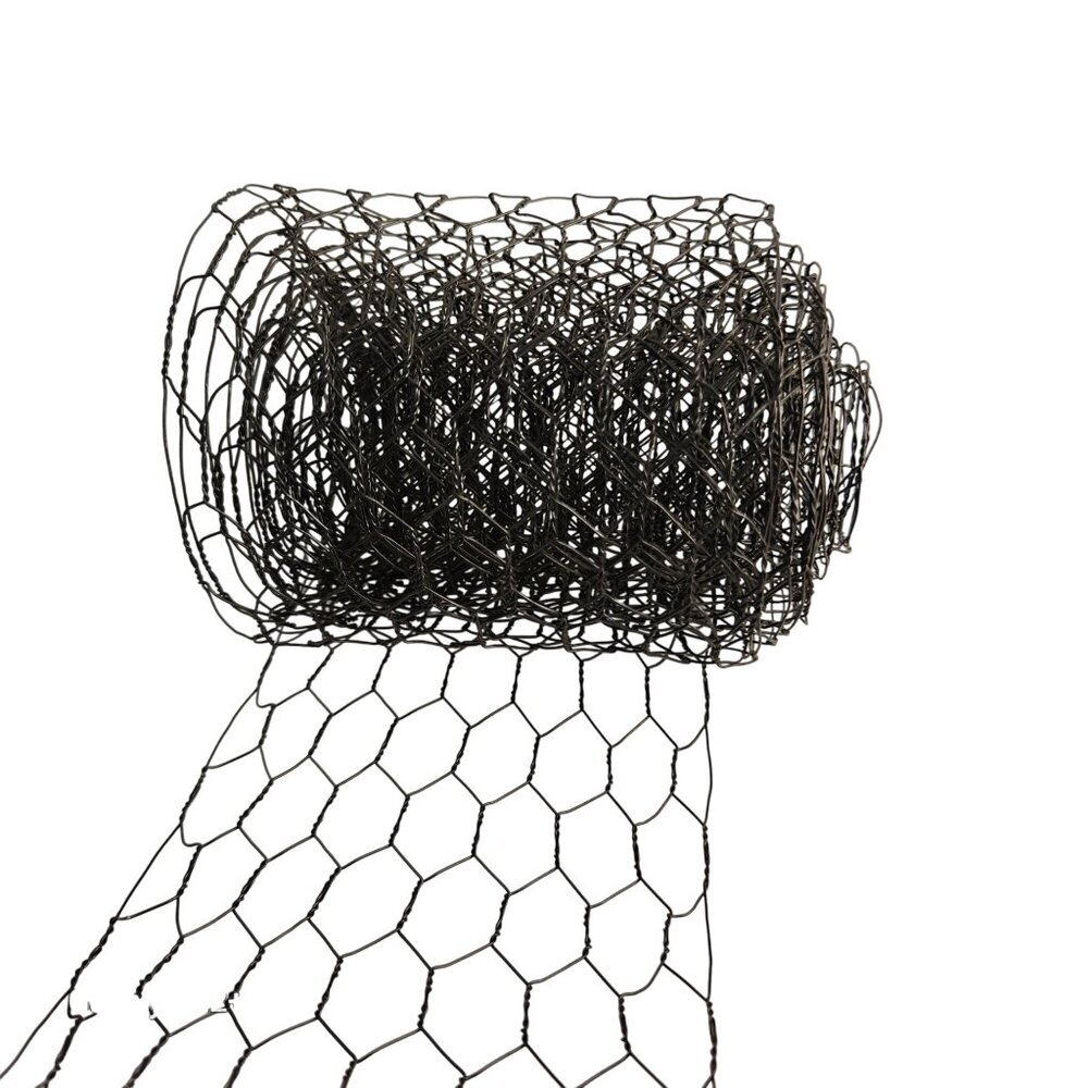 Green Chicken Wire Ribbon Roll 4 Inches Wide X 3 Yards Long Hexagonal Mesh Desig